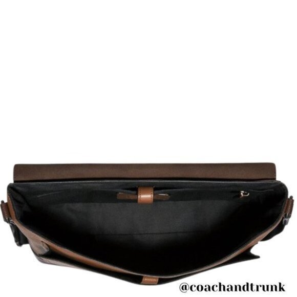 COACH Leather Hudson Tobacco and Mahogany Messenger / Laptop Bag NWT - Picture 2 of 11